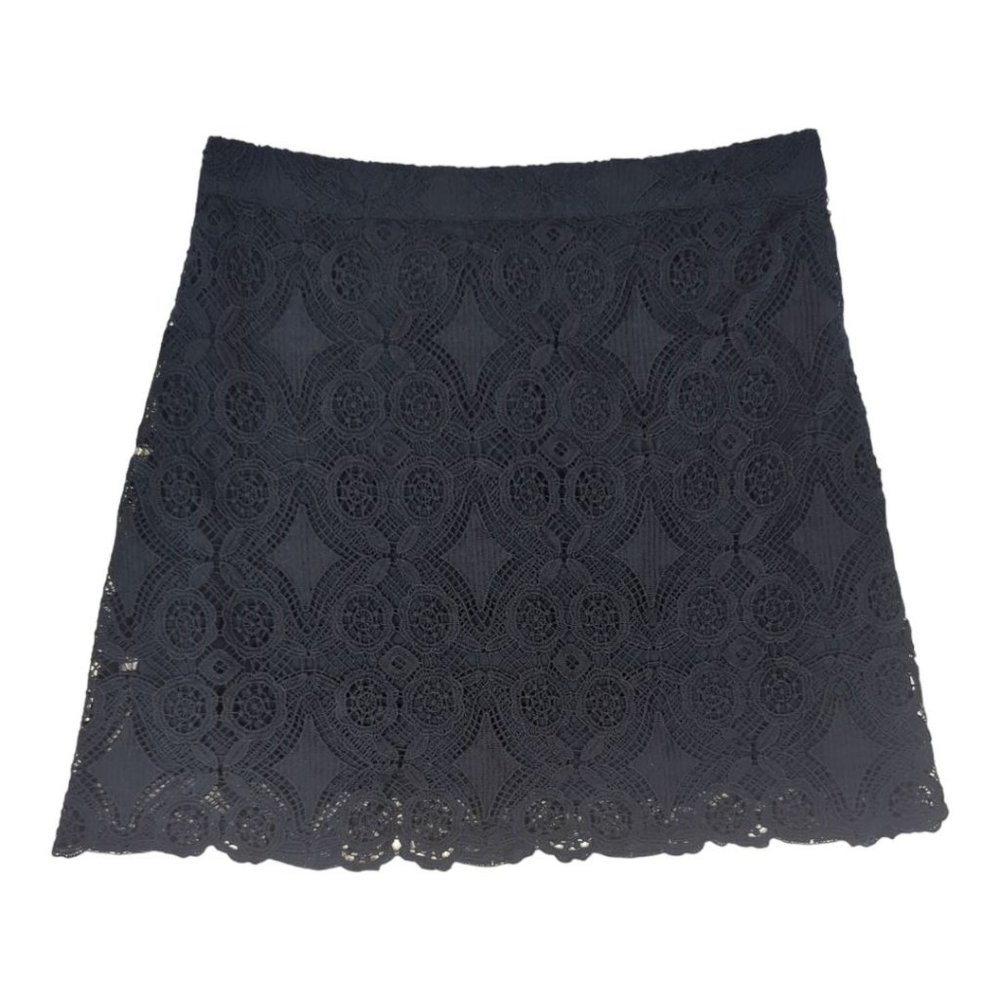 NEW Hollister Dark Navy Blue Lace Mini A-line Skirt Size 5